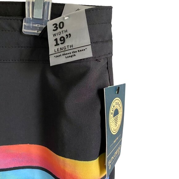 Sun Diego Board Shorts with Pockets Size 30 Eco Friendly NEW NWT - Picture 5 of 13
